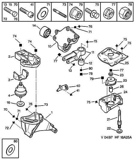 CITROËN 1844 36 - Fixing power unit: 01 pcs. onlydrive.pro