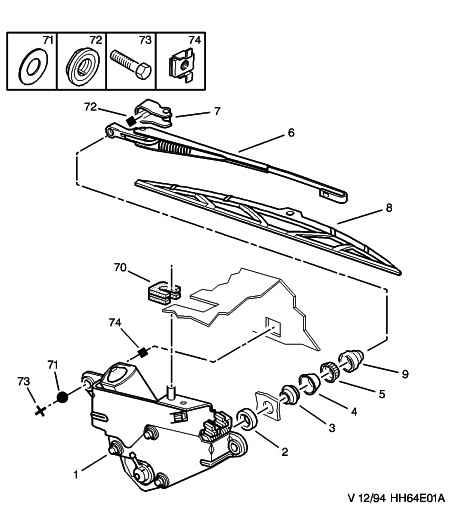 PEUGEOT 6426 GK - Rear window wiper: 01 pcs. onlydrive.pro