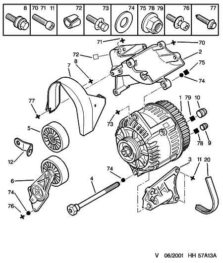 PEUGEOT 5751.35 - Belt Tensioner, v-ribbed belt onlydrive.pro