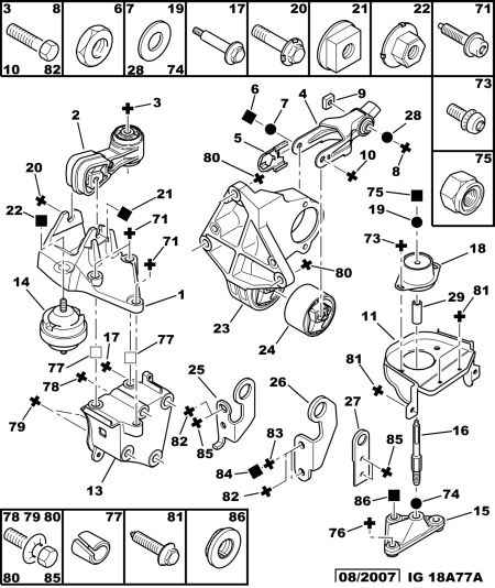 PEUGEOT 1806 36 - Holder, engine mounting onlydrive.pro