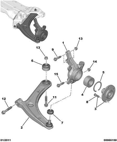 PEUGEOT 3326 74 - Front pivots and hubs-hub bearing: 02 pcs. onlydrive.pro