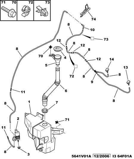 PEUGEOT 6434 A1 - Water Pump, window cleaning onlydrive.pro