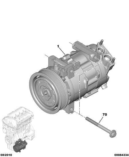 PEUGEOT 6487 39 - Air conditioned compressor detail: 01 pcs. onlydrive.pro
