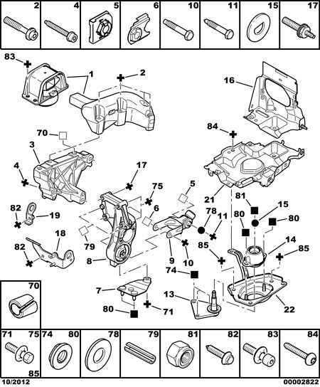 PEUGEOT (DF-PSA) 1839 C5 - Fixing power unit: 01 pcs. onlydrive.pro