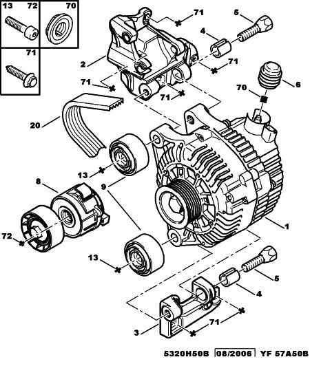 PEUGEOT 5751.F3 - Pulley, v-ribbed belt onlydrive.pro