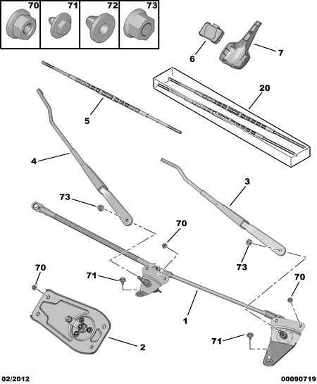 CITROËN 6426.KZ - Windscreen wiper motor - conrod assy: 01 pcs. onlydrive.pro