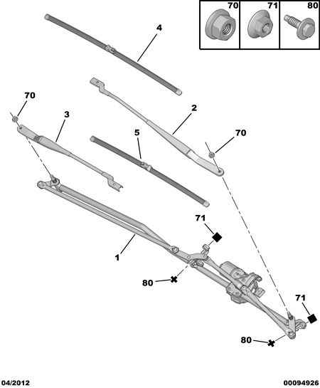 PEUGEOT (DF-PSA) 6423 22 - Windscreen wiper motor - conrod assy: 01 pcs. onlydrive.pro