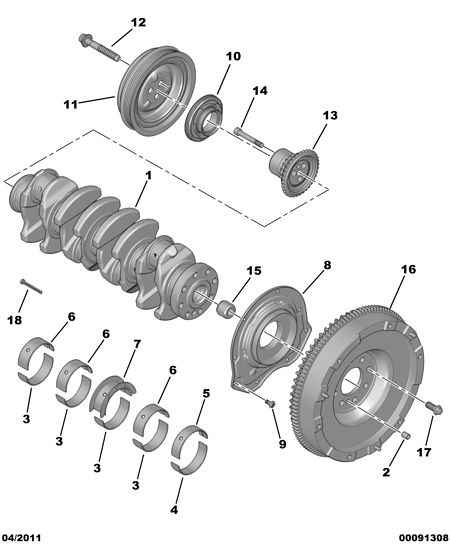 CITROËN 0515.S9 - Belt Pulley, crankshaft onlydrive.pro