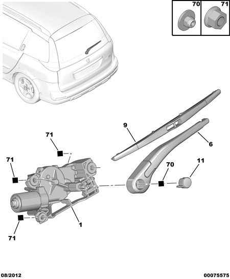 CITROËN 6426 P6 - Rear window wiper: 01 pcs. onlydrive.pro