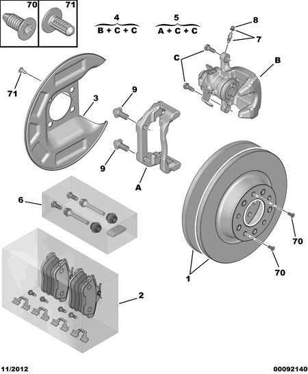 CITROËN 4253 67 - Тормозные колодки, дисковые, комплект onlydrive.pro