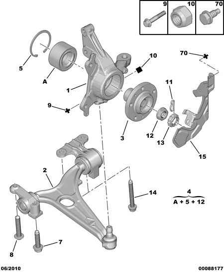 PEUGEOT 3307.80 - Bearing Kit, wheel hub onlydrive.pro