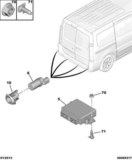 PEUGEOT 6590.95 - Aid to parking: 04 pcs. onlydrive.pro