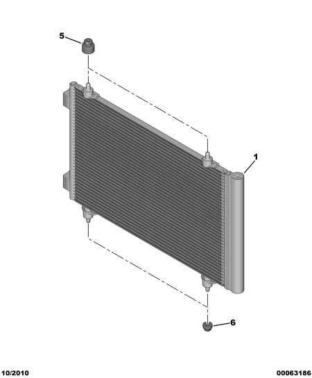 PEUGEOT 6455 HS - Condenser, air conditioning onlydrive.pro