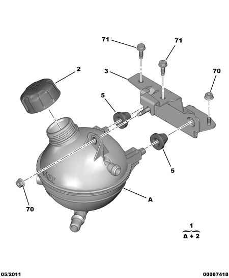 PEUGEOT 1306.J5 - Sealing Cap, coolant tank onlydrive.pro