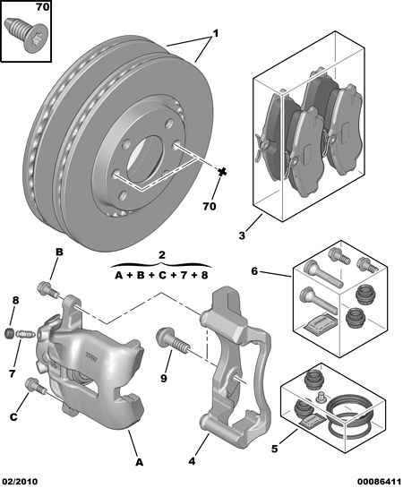 CITROËN 4427 C7 - Front brakes disc caliper friction pad: 02 pcs. onlydrive.pro