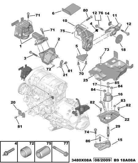 CITROËN 1807-HA - Fixing power unit: 01 pcs. onlydrive.pro