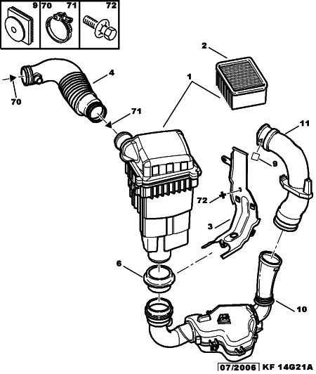 PEUGEOT 1444 QH - Air Filter, engine onlydrive.pro