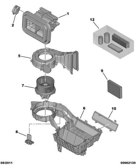 CITROËN 6450 XR - Air puller-air entry-module-reducer: 01 pcs. onlydrive.pro