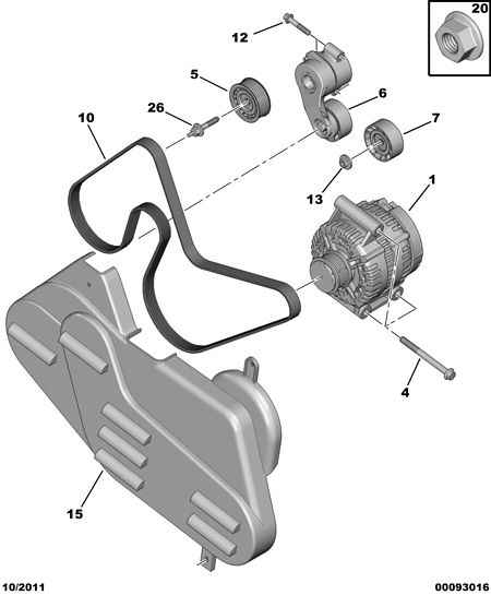 PEUGEOT 96 787 701 80 - Pulley, v-ribbed belt onlydrive.pro