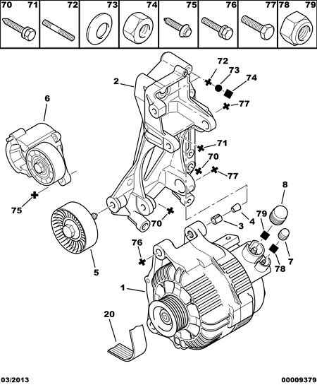 PEUGEOT (DF-PSA) 5750.VG - Alternator and fixings: 01 pcs. onlydrive.pro