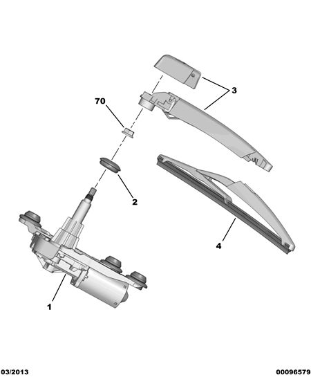 PEUGEOT 16 107 204 80 - Rear window wiper: 01 pcs. onlydrive.pro