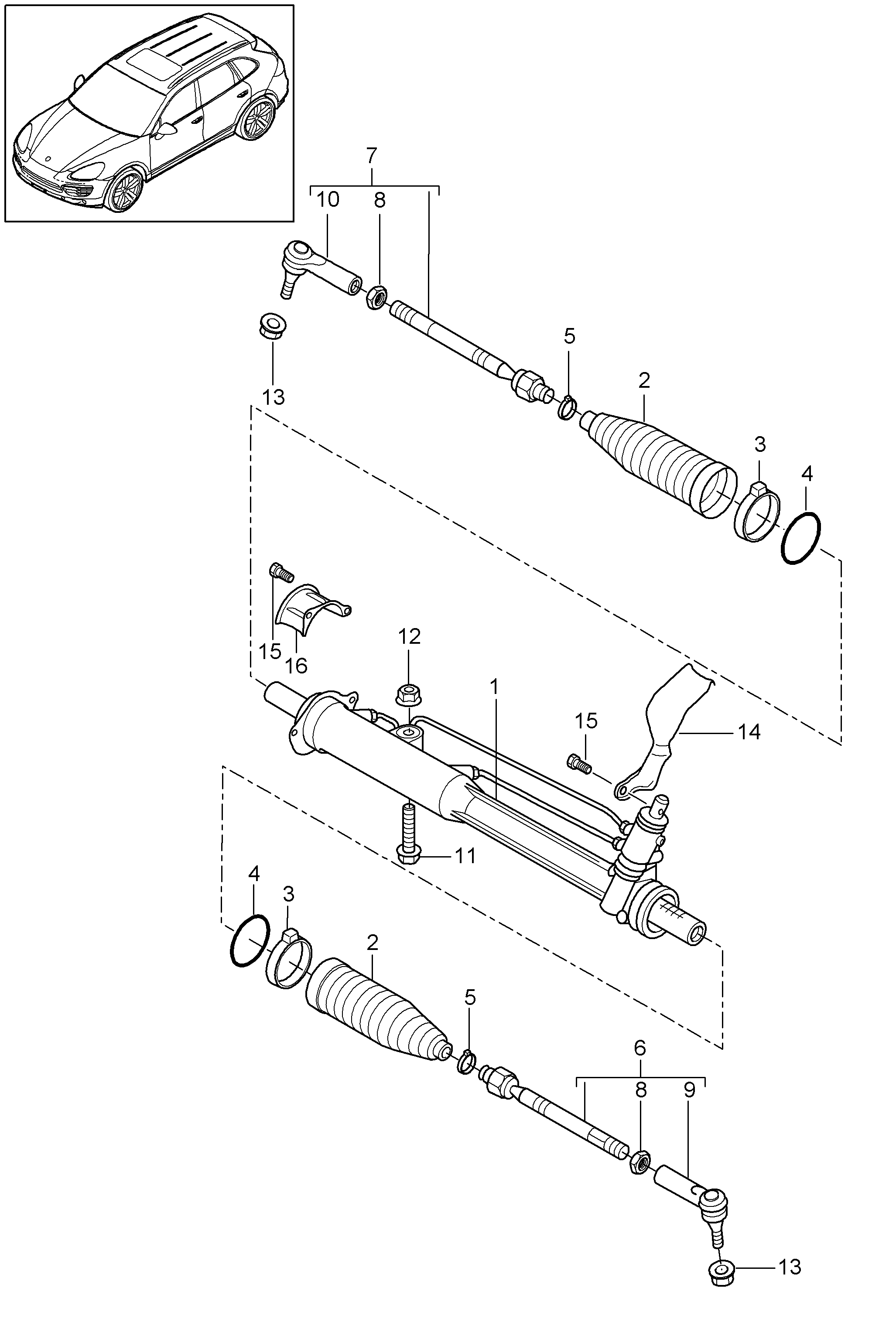 Porsche 955 347 031 22 - Stūres šķērsstiepnis onlydrive.pro