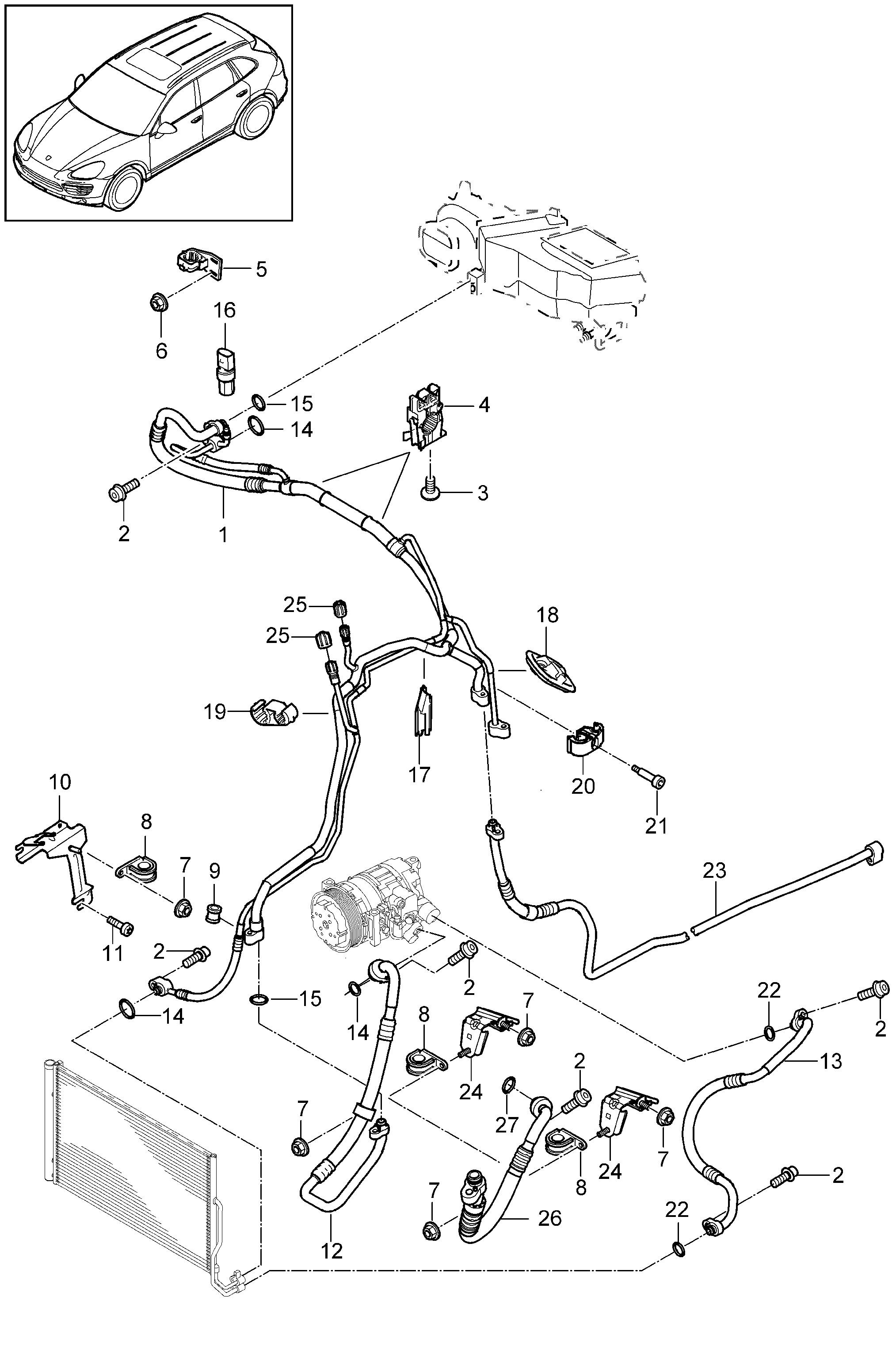 Porsche 95557374900 - Blīve, Ieplūdes kolektors onlydrive.pro