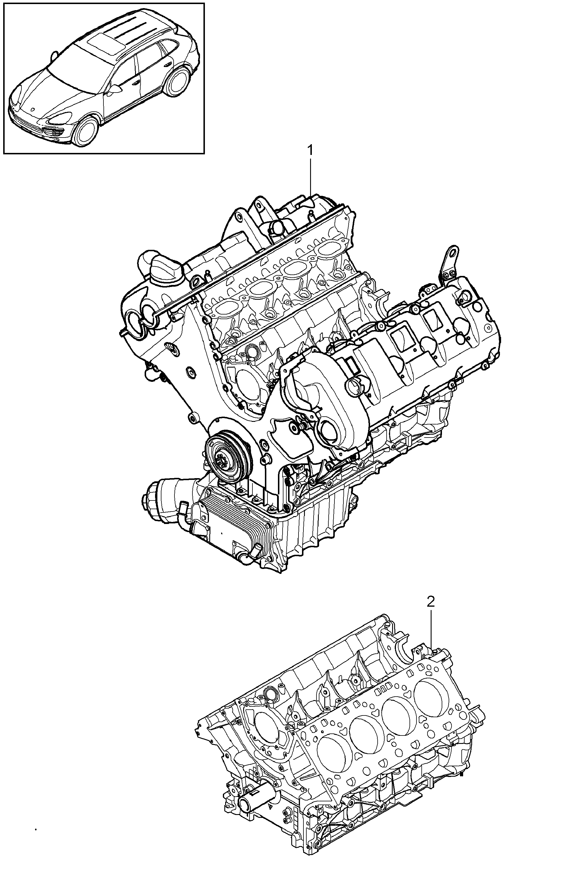 Porsche 94810191020 - Base engine short block: 1 pcs. onlydrive.pro