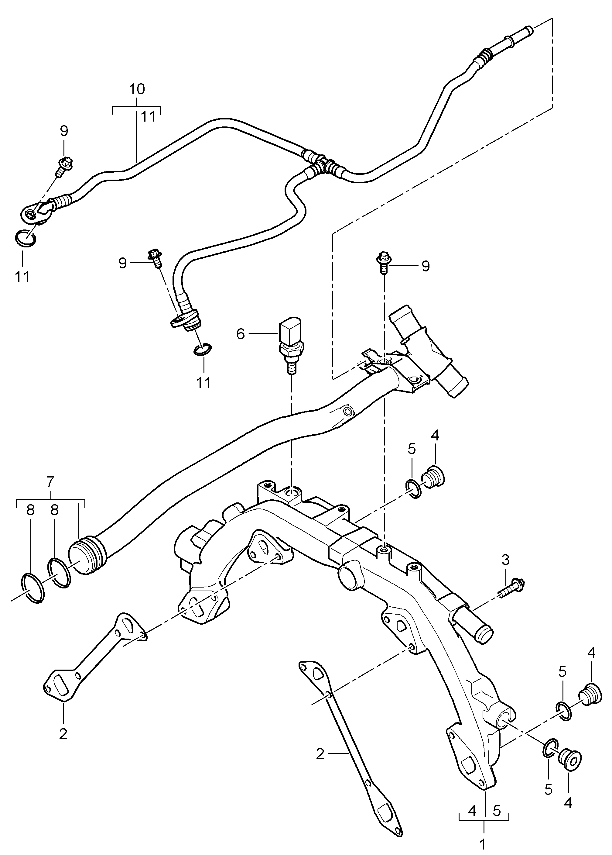 Porsche 99970758640 - Tarpiklis, įsiurbimo kolektorius onlydrive.pro