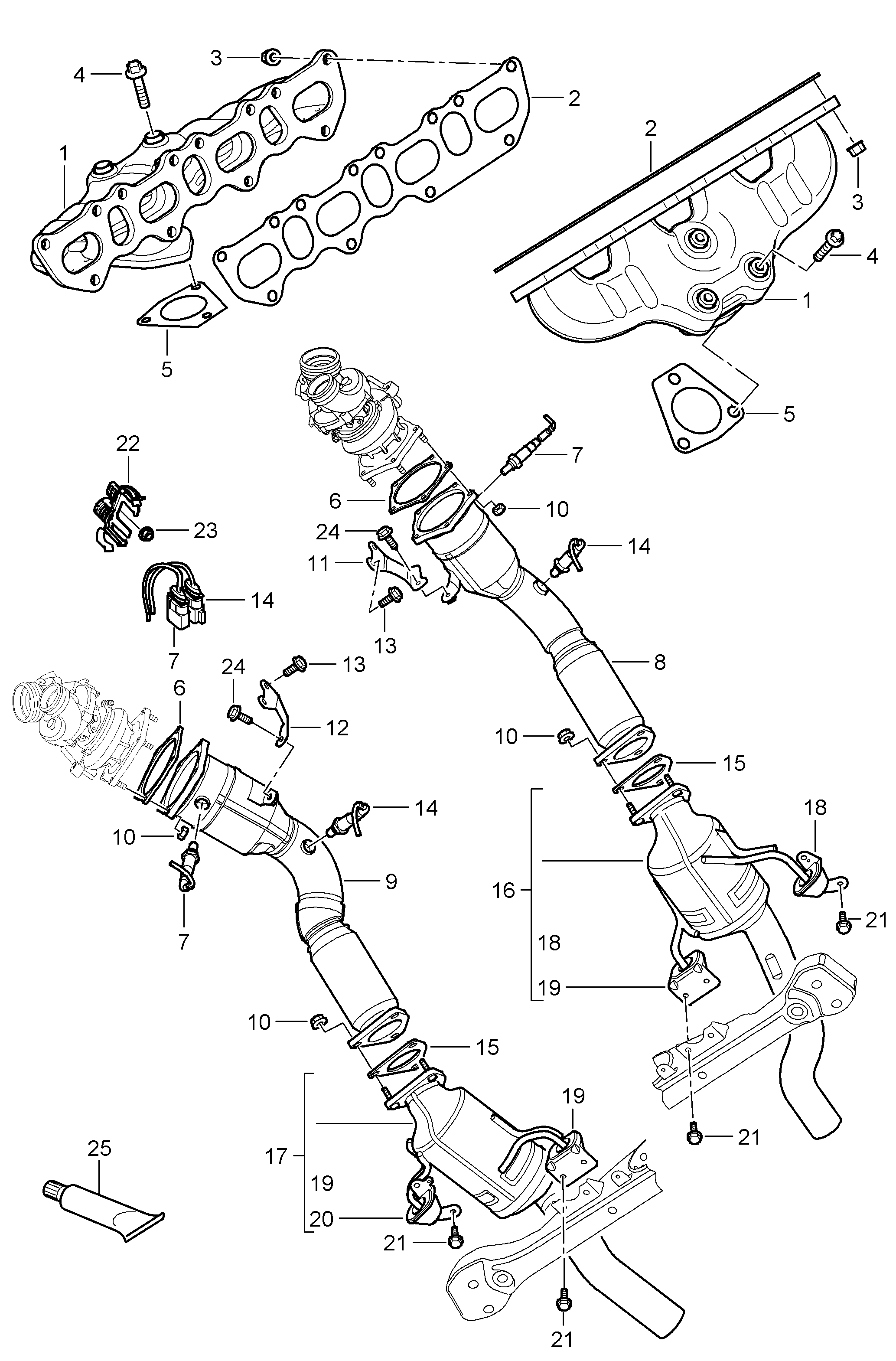 Skoda 955 111 113 10 - Gasket, exhaust pipe onlydrive.pro