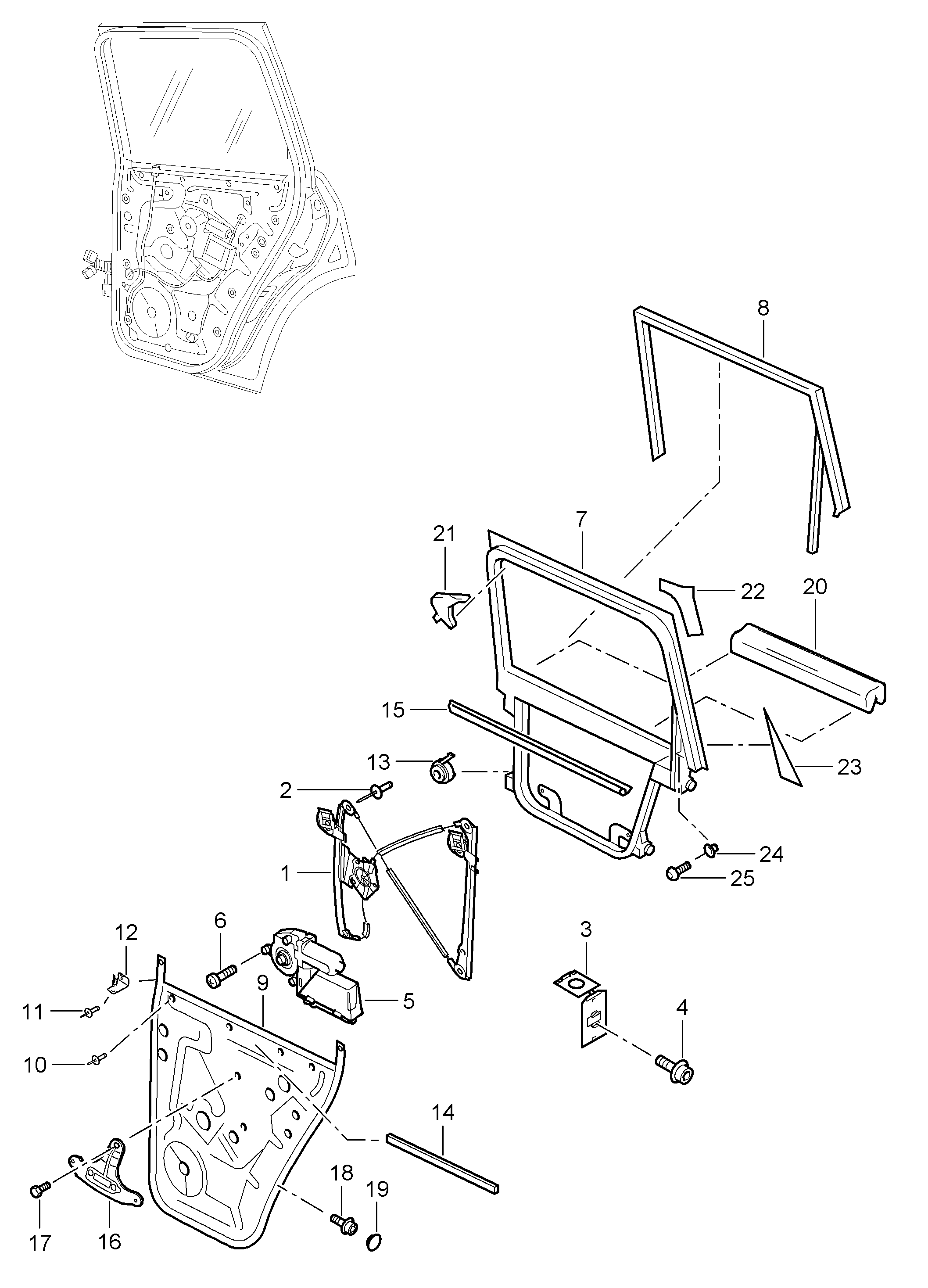 Porsche 955 533 461 03 - Lango pakėliklis onlydrive.pro