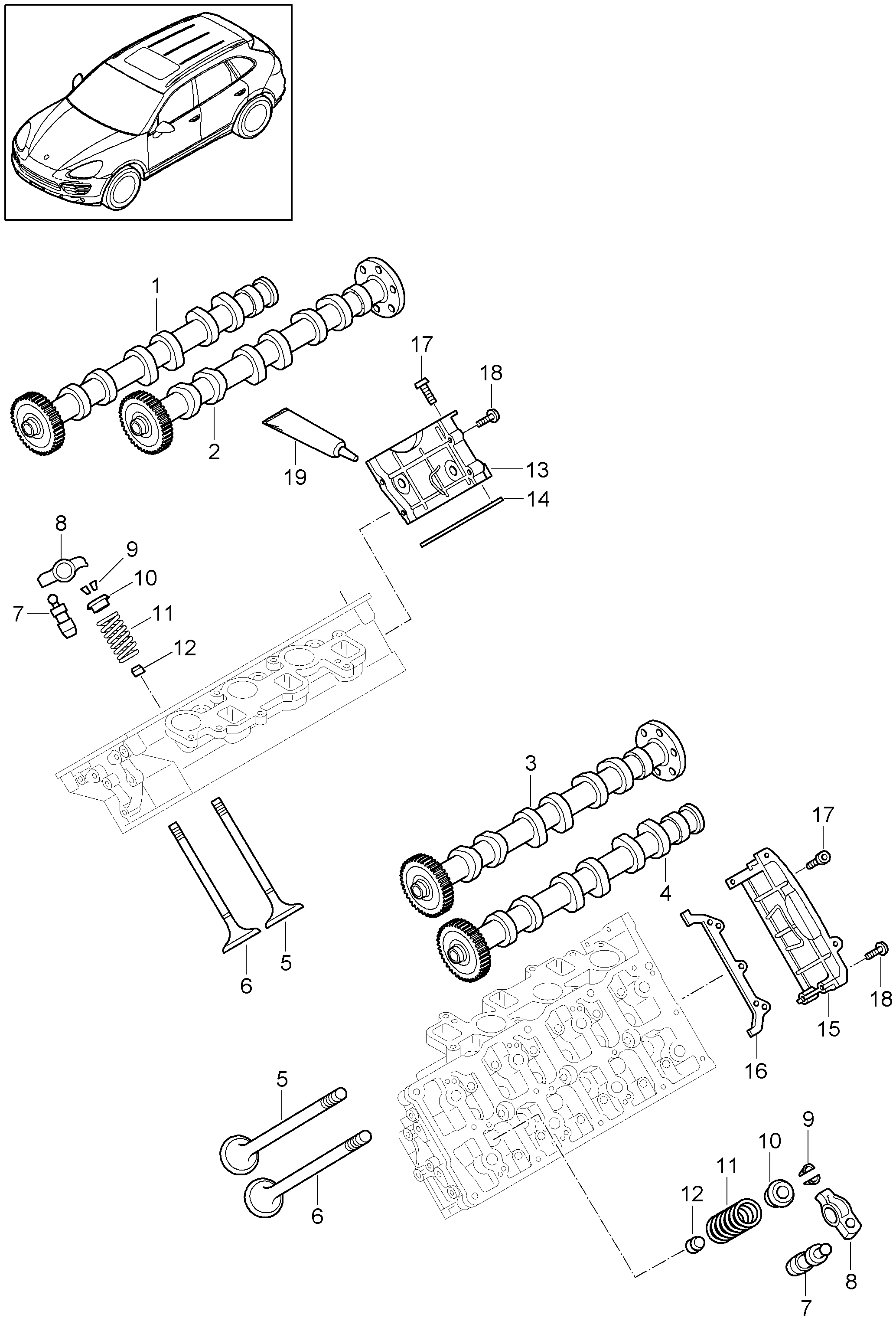 Porsche 955.105.115.10 - Blīvgredzens, Vārsta kāts onlydrive.pro