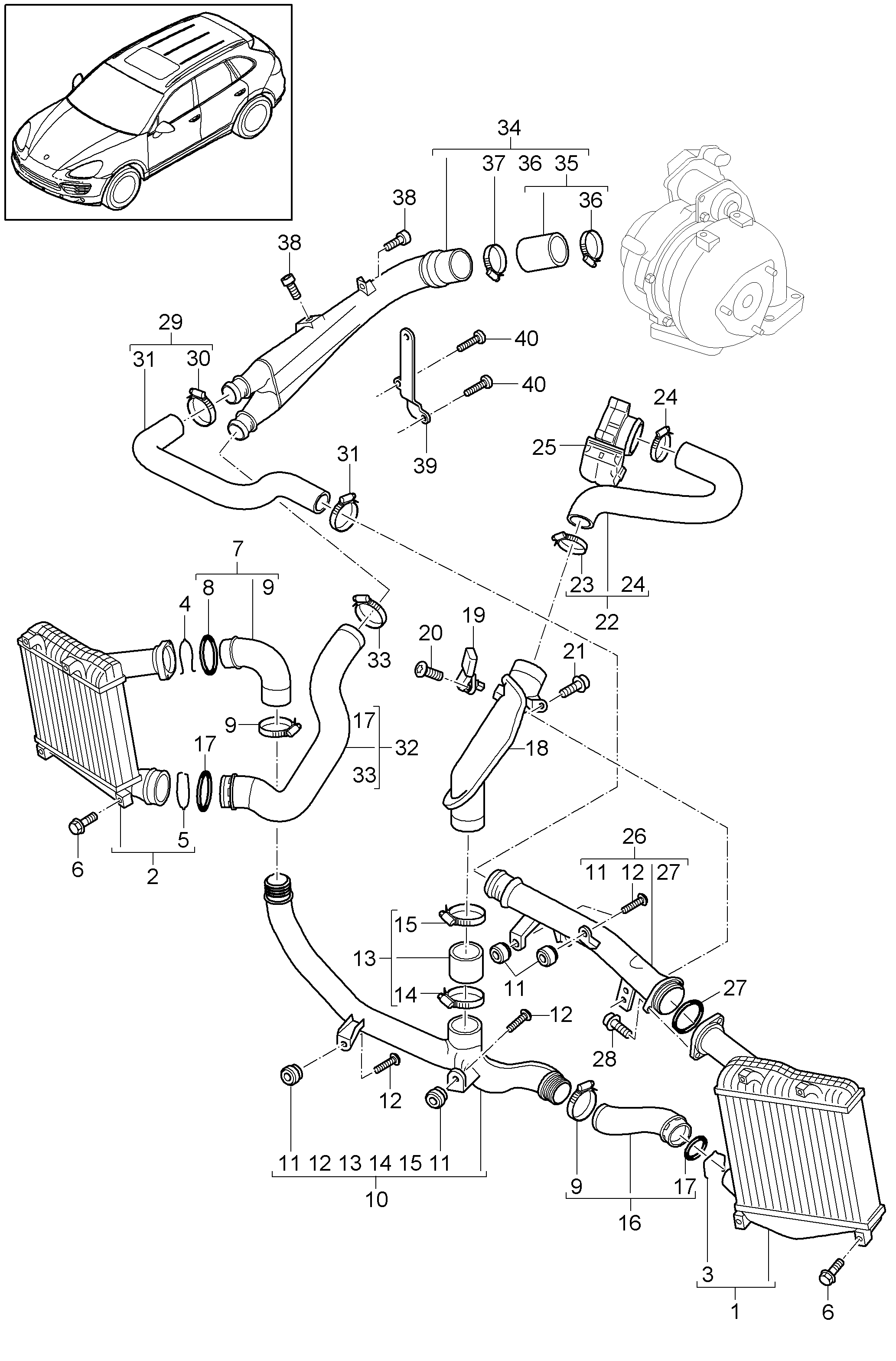 Porsche 955 110 517 00 - Blīvgredzens, Gaisa pūtes caurule onlydrive.pro