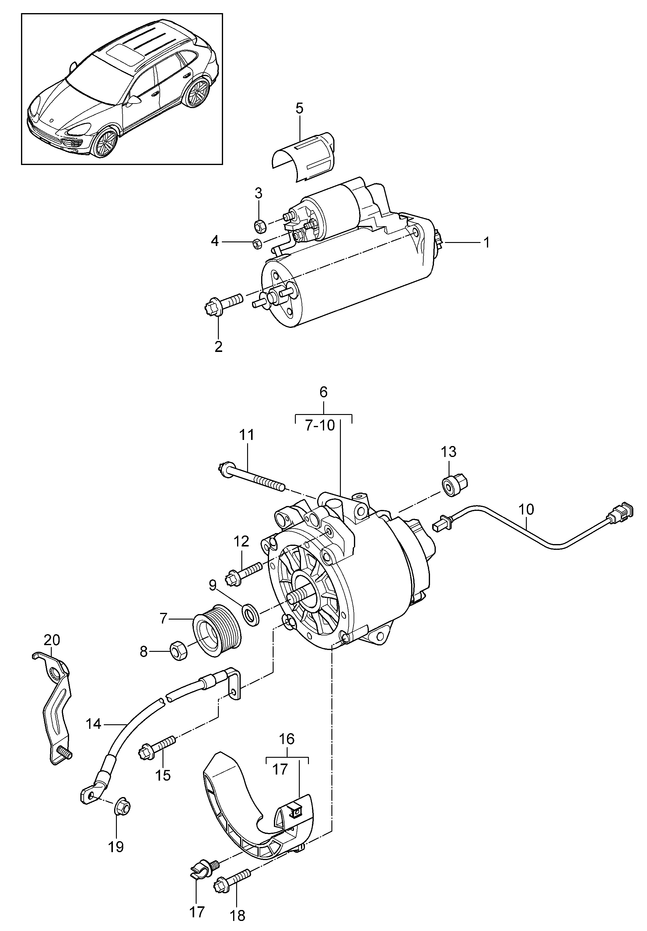 Porsche 955 604 108 00 - Starter onlydrive.pro