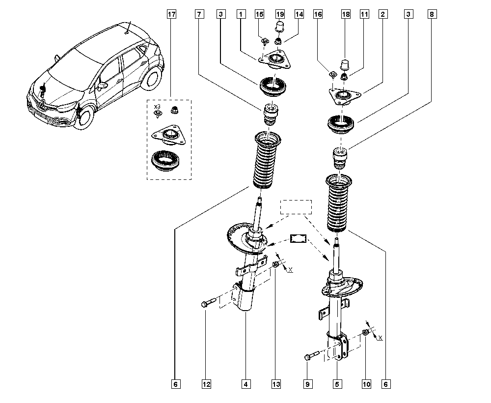 RENAULT 54 3A 023 10R - Jousijalan tukilaakeri onlydrive.pro