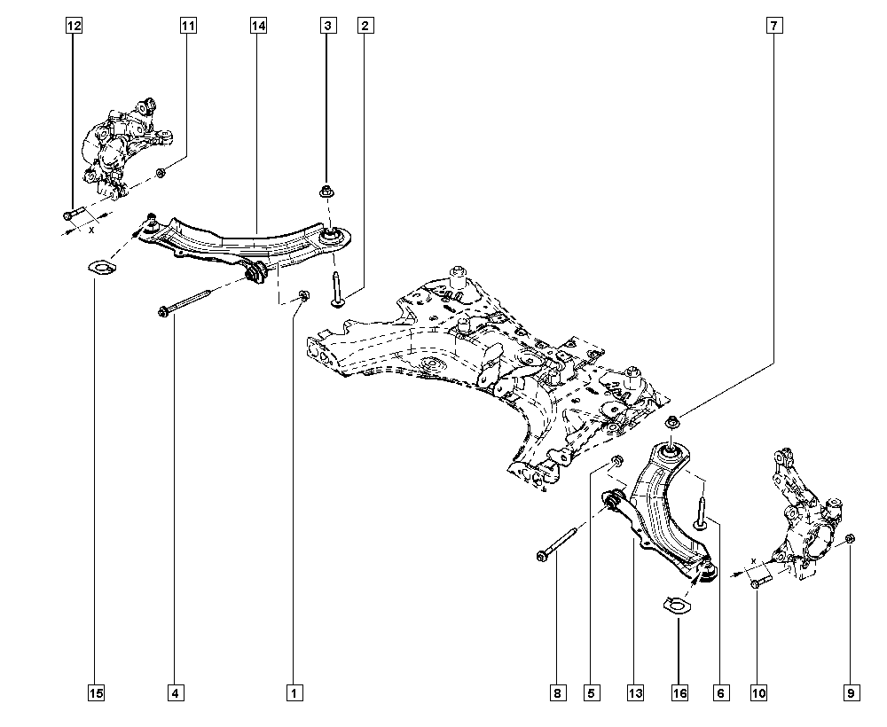 RENAULT 5450 457 43R - Neatkarīgās balstiekārtas svira, Riteņa piekare onlydrive.pro