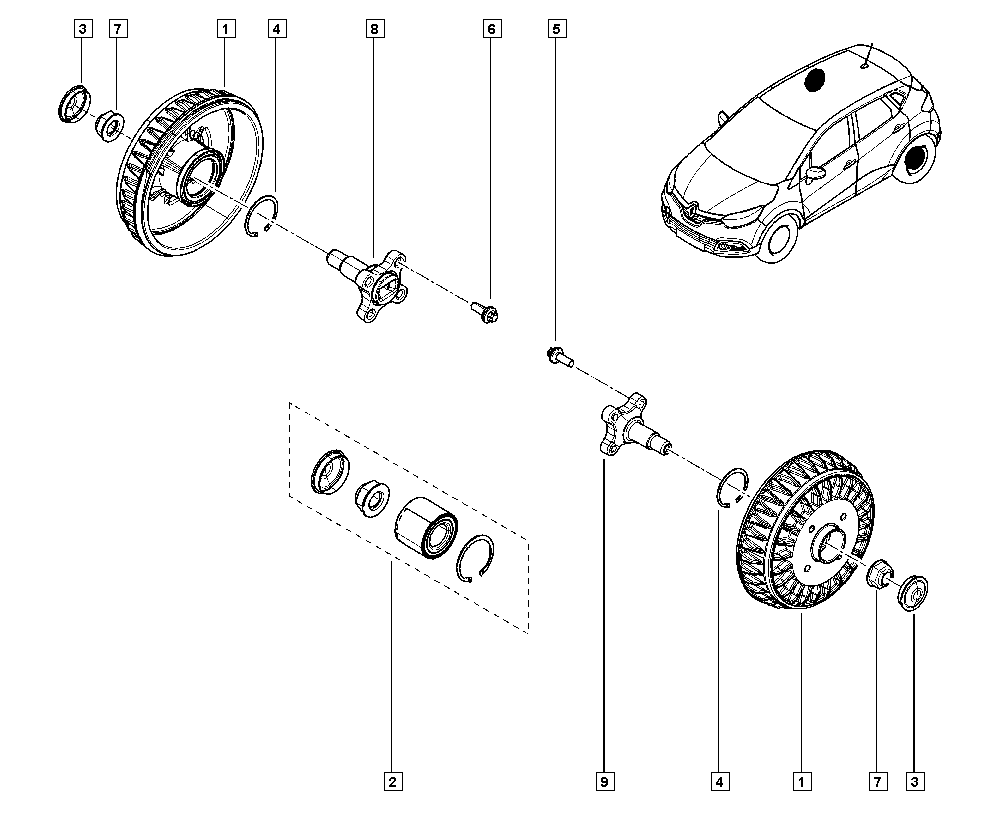 RENAULT 43 21 031 06R - Bearing Kit, wheel hub onlydrive.pro