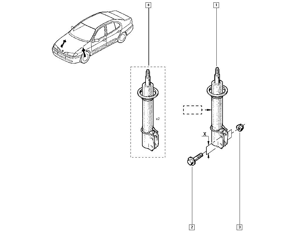 RENAULT 7700432053 - Shock Absorber onlydrive.pro