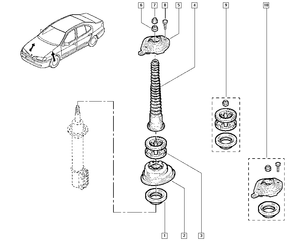 Volvo 7700777654 - Rolling Bearing, suspension strut support mounting onlydrive.pro