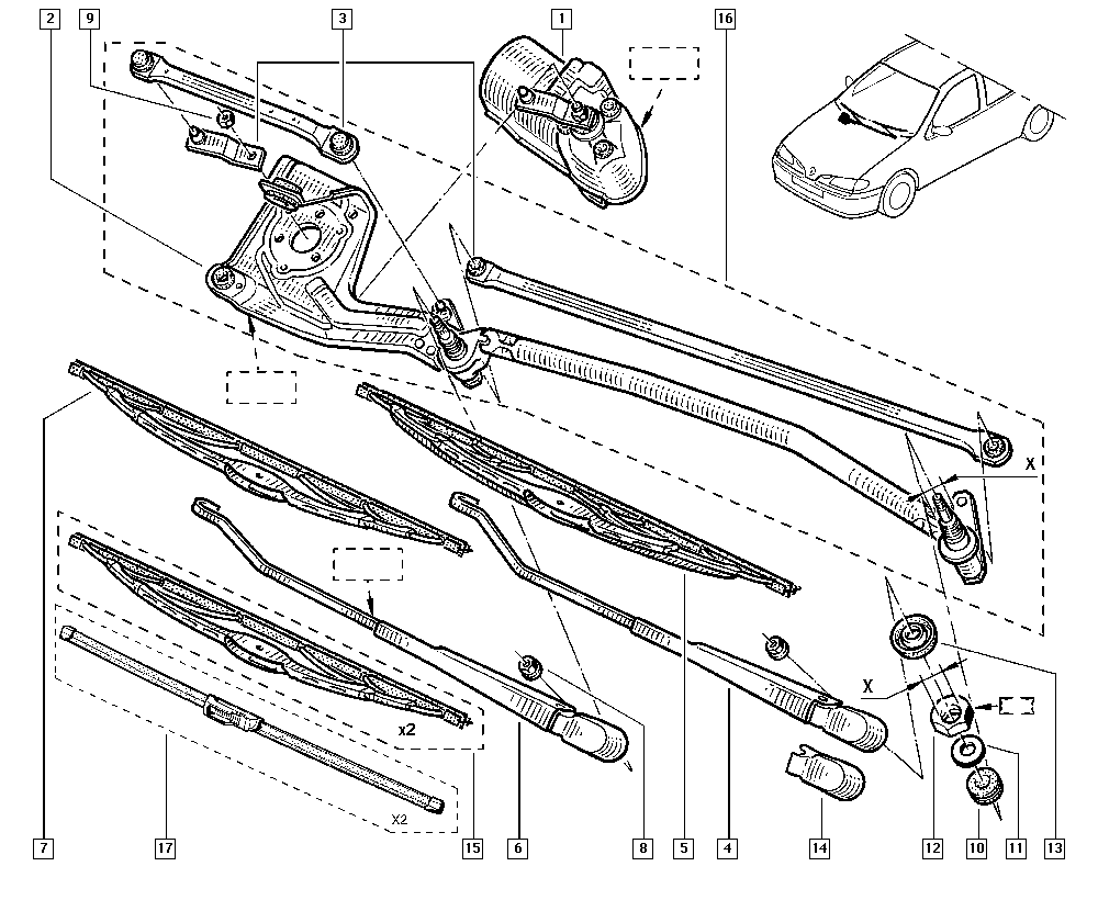 MAZDA 7711172853 - Stikla tīrītāja slotiņa onlydrive.pro