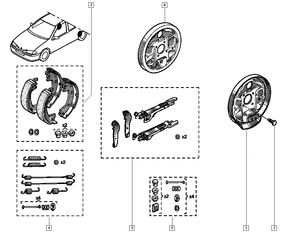 RENAULT 7701207266 - Brake Shoe Set onlydrive.pro