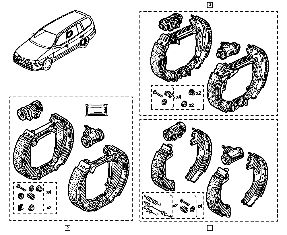 RENAULT 7701207268 - Brake Shoe Set onlydrive.pro