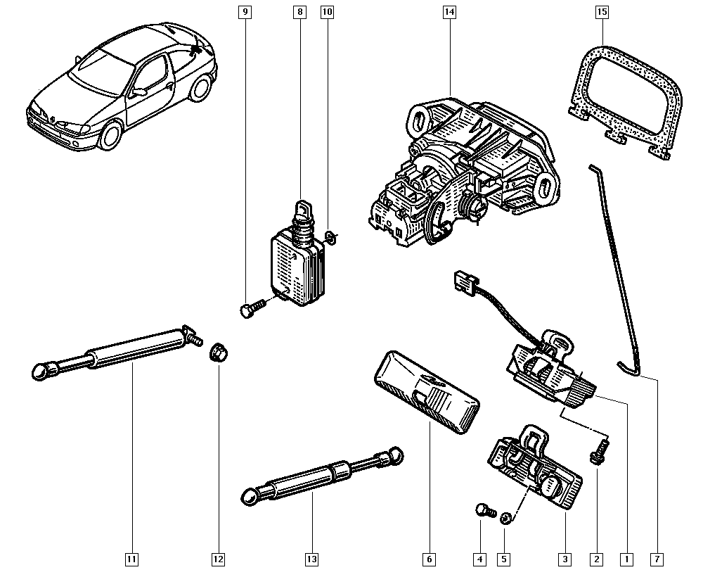 RENAULT 7700838487 - Gas Spring, boot, cargo area onlydrive.pro