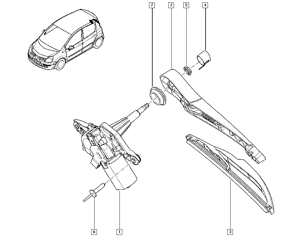 RENAULT 7701 056 814 - Stikla tīrītāja svira, Stiklu tīrīšanas sistēma onlydrive.pro