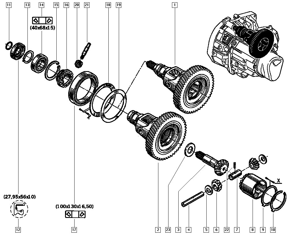 RENAULT 82 00 068 744 - Differential onlydrive.pro