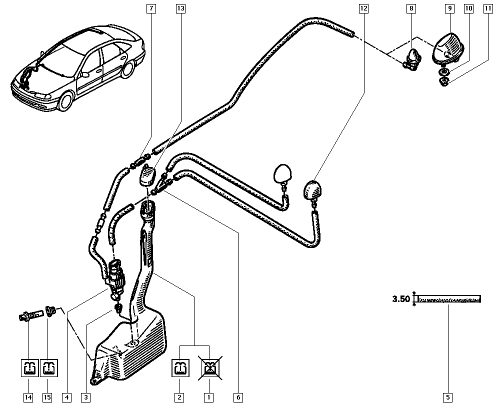 RENAULT 7700430702 - Водяной насос, система очистки окон onlydrive.pro