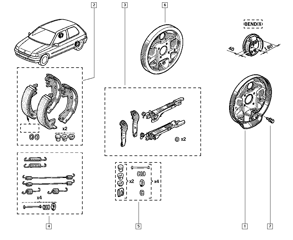 CITROËN 7701204268 - Brake Shoe Set onlydrive.pro