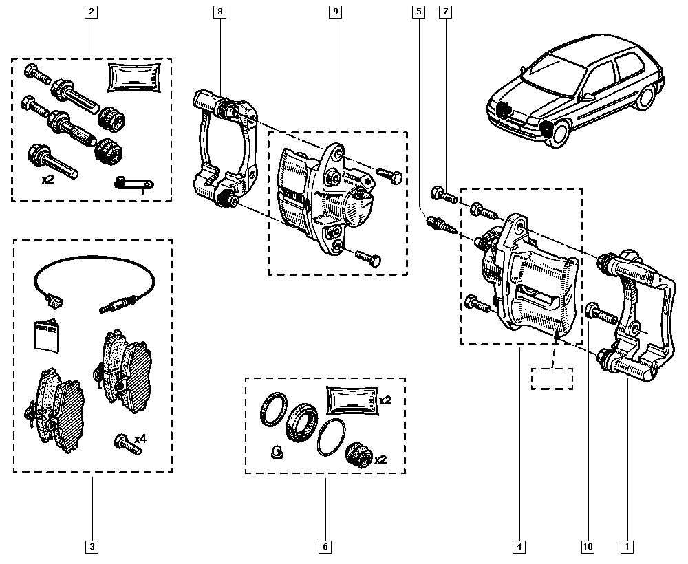 RENAULT 77 01 207 961 - Guide Sleeve Kit, brake caliper onlydrive.pro