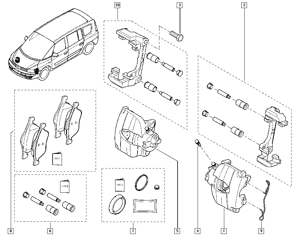 RENAULT 410607716R - Stabdžių trinkelių rinkinys, diskinis stabdys onlydrive.pro