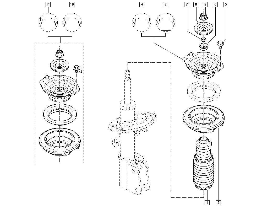 RENAULT 77 01 208 419 - Jousijalan tukilaakeri onlydrive.pro